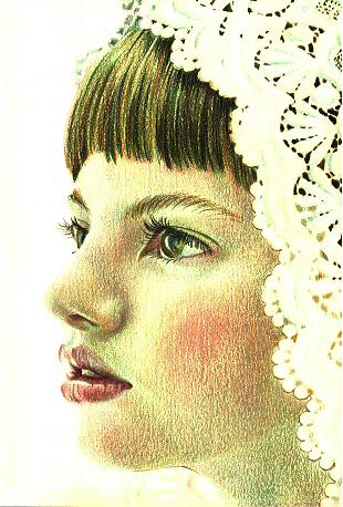 自作絵画 原画【ヒヤシンス】水彩画 色鉛筆画